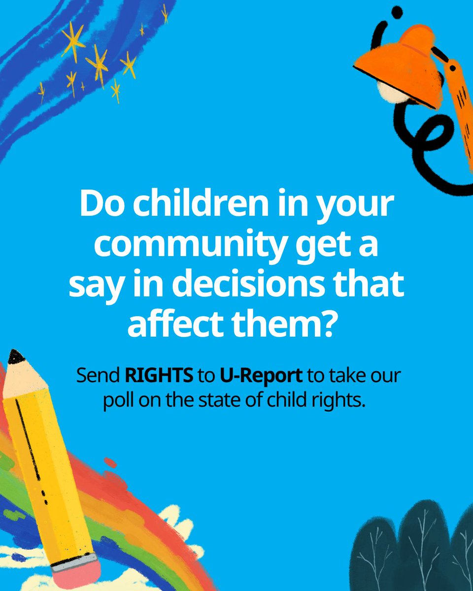 It’s #WorldChildrensDay! 💙

Be a part of shaping <a href="/UNICEF/">UNICEF</a>’s new child rights strategy.

Take the latest U-Report poll and let us know how YOU feel about children’s rights in your community 👉 bit.ly/WA-WCD