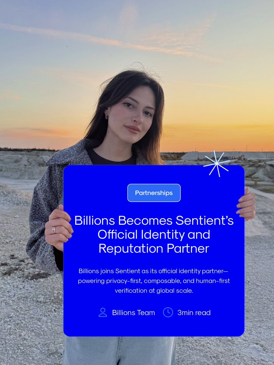 DaryqX's tweet image. Here is the actual application of the Billions product

If you have contributed and are eligible for the Sentient airdrop, you can register

&amp;gt; This is where Proof of Unique Human comes into play
&amp;gt; It is simply proof that you are a real person without revealing your identity

We…