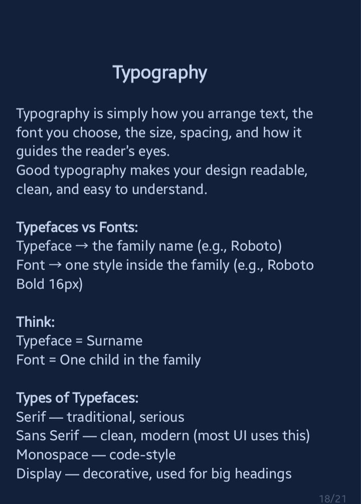 MidelStudio's tweet image. Typography isn’t just fonts, it’s how users read your design.
Still learning, still growing. ✨👩🏿‍💻
#UIUX #UIDesign #Typography #DesignJourney