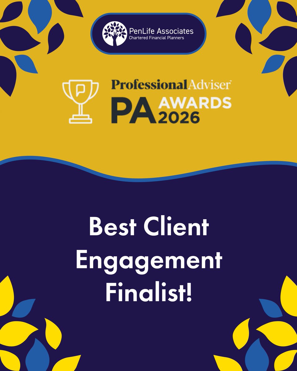PenLifeUK's tweet image. 🎉 Exciting News

PenLife Associates has been shortlisted for ‘Best Client Engagement’ at the 2026 Professional Adviser Awards!

👏 Huge congratulations to all the finalists - wishing you the best of luck.

#ProfessionalAdviserAwards #FinancialPlanning #ClientEngagement #GoodLuck
