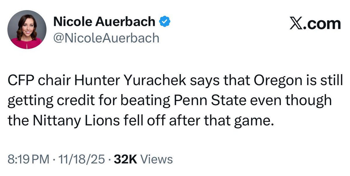 DNeckel19's tweet image. In case you were wondering if there is an anti-ACC bias in the CFP committee:

A BIG-10 team is still getting credit for beating a 4-6 team in September.

Meanwhile, an ACC team is no longer getting credit for beating a 7-3 team in October.

🤔