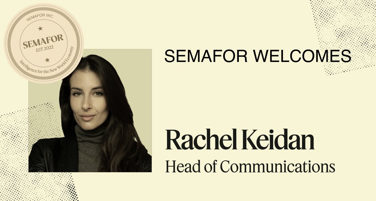 SemaforComms's tweet image. 🟡We&apos;re excited to announce that Rachel Keidan is joining @semafor as Head of Communications.

She brings more than a decade of experience in strategic comms &amp;amp; public affairs, including at the US Intl Development Corp and the House Committee on Foreign Affairs. Welcome, Rachel!