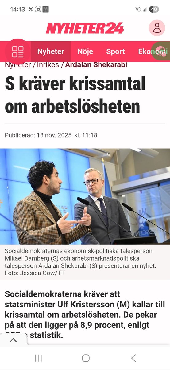 C_Backstrom's tweet image. Tidning efter tidning, i nyheterna, dag ut och dag in. Varför får S sätta tonen? Kan ingen från regeringen rensa bordet och tala om vilka de arbetslösa är - inrikes/utrikes födda - gärna nedbrutet i undergrupper och varför - språkkunskaper,  allmän kompetens, ovilja att flytta mm