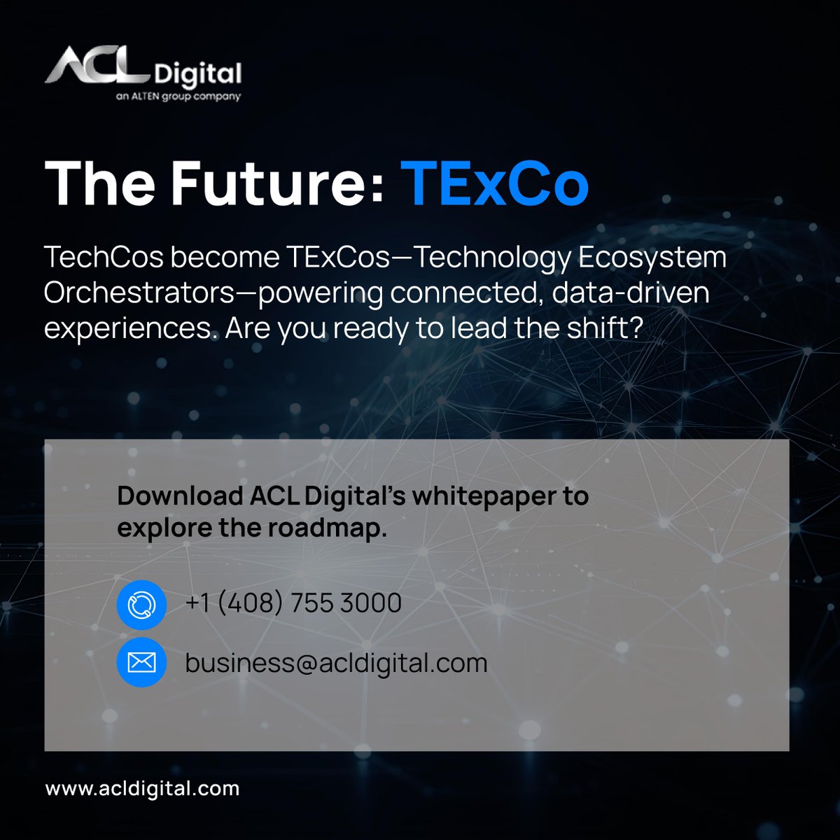 ACL_Digital's tweet image. The telecom industry is entering its most exciting era of reinvention and digital possibilities. 

Download the whitepaper to learn how operators can evolve into TExCos and drive innovation, agility, and growth:acldigital.com/whitepaper/tec…

#TelecomTransformation