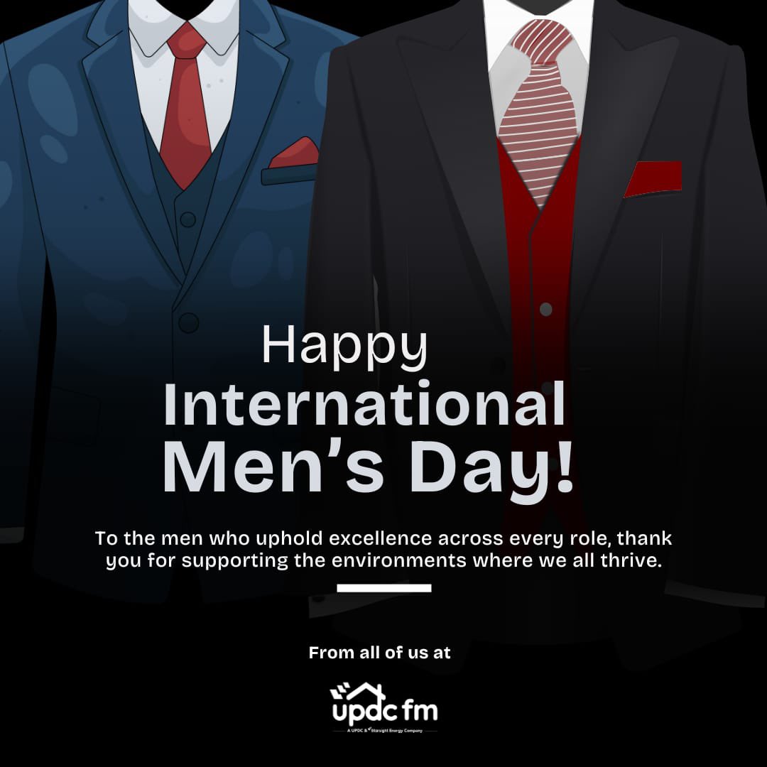 updcfmltd's tweet photo. Happy International Men’s Day from UPDC FM!
Celebrating the men whose strength, skill, and dedication keep our facilities running at their best.
We appreciate you today and always.

#InternationalMensDay #UPDCFM
#MenOflmpact #FacilitymanagementNigeria https://t.co/koGa5nV9fE