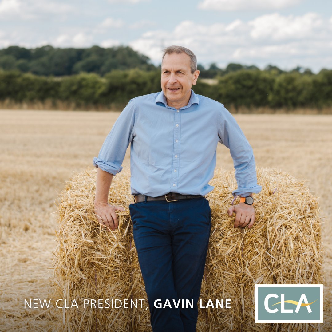 CLAtweets's tweet image. Welcoming the 57th president of the CLA - Gavin Lane.

Norfolk farmer Gavin, who succeeds Victoria Vyvyan as CLA president, has outlined the key priorities that will be at the heart of his two-year tenure.

Find out more: cla.org.uk/news/new-cla-p…