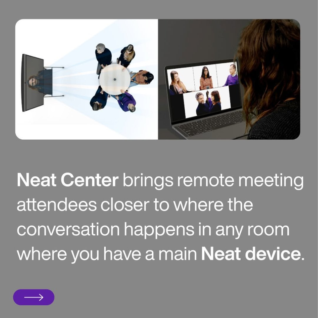 avenirtechno7's tweet image. 🚀 Elevate your hybrid meetings with Neat Center 
✔ 360° audio &amp;amp; visual pickup
✔ Face-on framing for everyone
✔ Flexible mounting options
✔ Simple plug-and-play setupCreate smarter

📞 +91 99078 74646 
📧 info@avenirtechno.com

#AvenirTechnologies #NeatCenter #AVSolutions