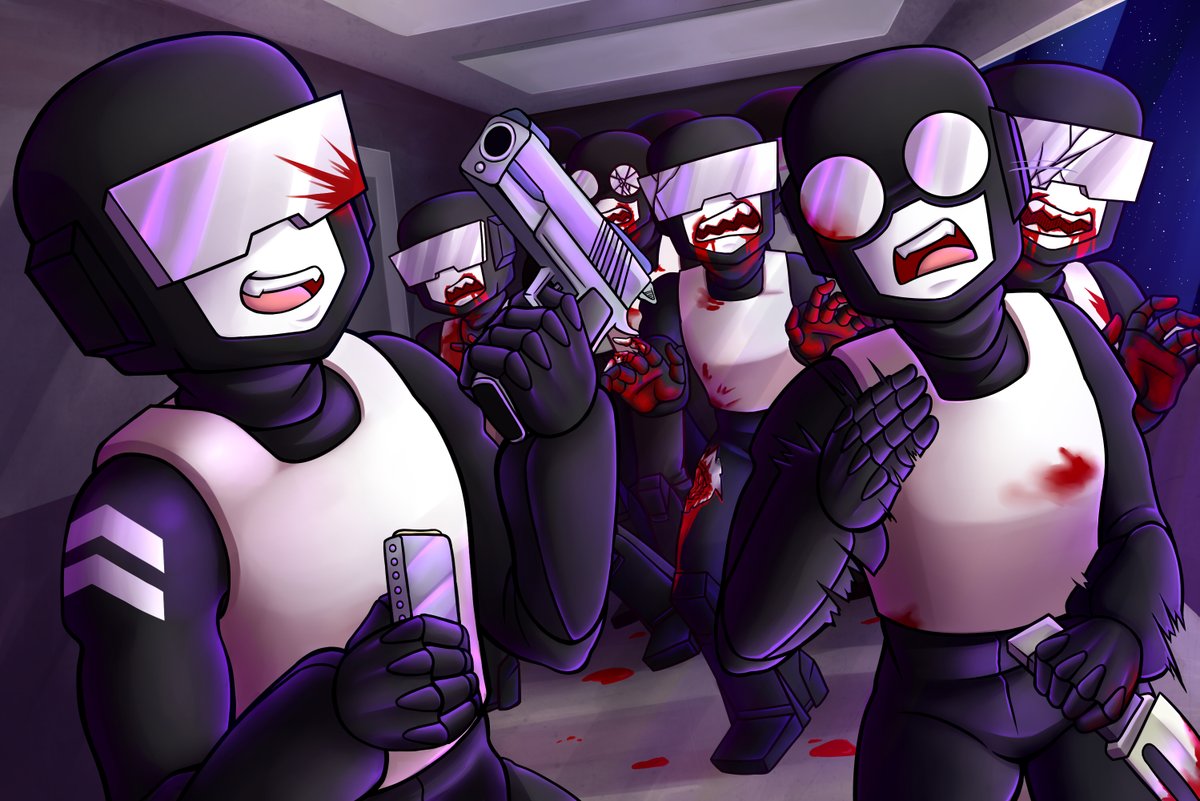 ScorcherPhoenix's tweet photo. Happy late Halloween! I made this for the Halloween 2025 contest on Newgroungs! 
I need to make more zombies...

#tankmen #newgrounds https://t.co/DNqdipeUKR