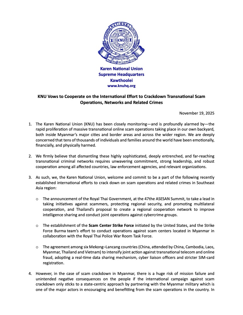 Karen National Union tweet media