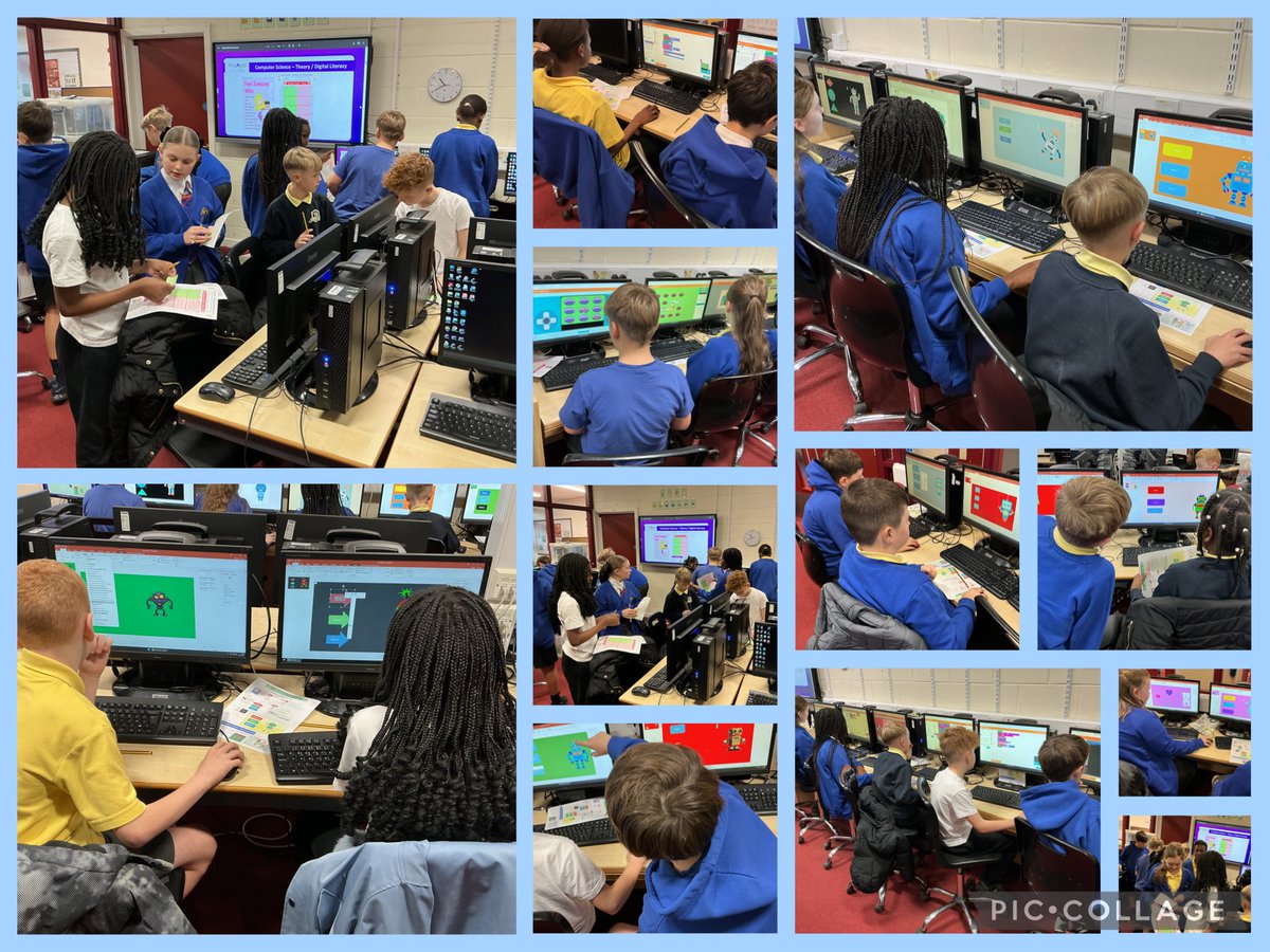Parkfield's tweet photo. Some of our #TechnologyTeam enjoyed meeting up with children from @HollinPrimary and St Gabriel’s this morning to take part in a variety fun #Computing activities with each other. https://t.co/ShbtMhggaV