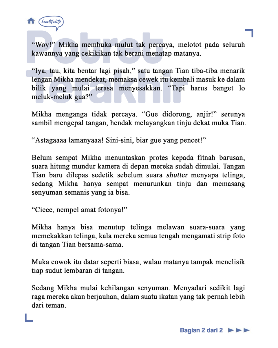 biutifulotp's tweet photo. Presenting, 
a mintaez ficlet.

📸 Potret Terakhir
genre : friends to lovers, mutual pining
tag. #mintaez #bndllit https://t.co/29X1l6lHRl
