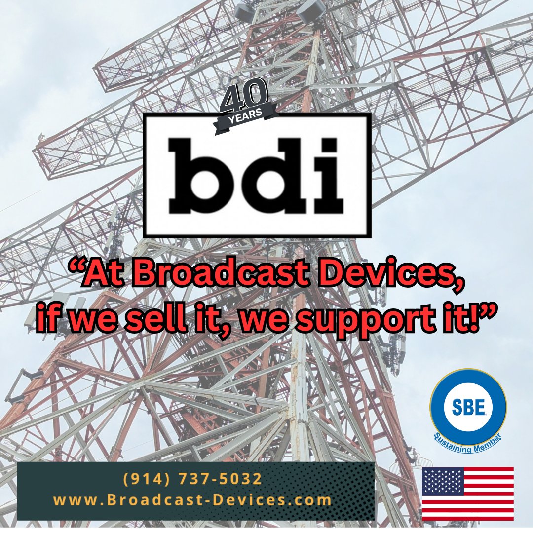 bdi_broadcast's tweet image. BDI has the support that has been counted on for decades!
Broadcast-Devices.com

#BDI
#BroadcastHardware
#BroadcastEngineering
#BroadcastTechnology
#IndustrialElectronics