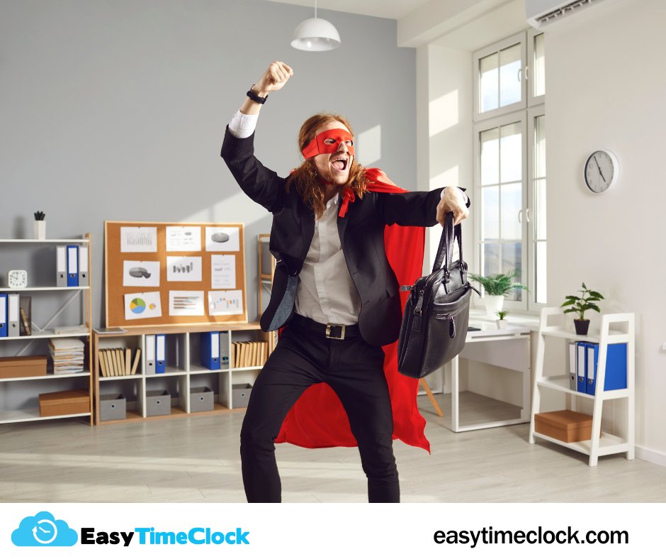 EasyTimeClock's tweet image. When you conquer time tracking and payroll like a boss. 

#EasyTimeClock #PayrollHero #WorkSmarterNotHarder #PayrollMadeEasy