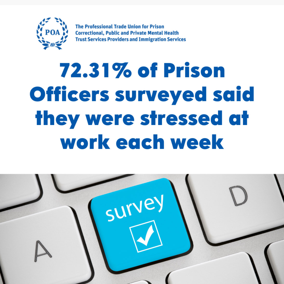 POAnatchair's tweet photo. The ⁦@POAUnion⁩ members survey results do not make pleasant reading. https://t.co/rPeOnCWCDc