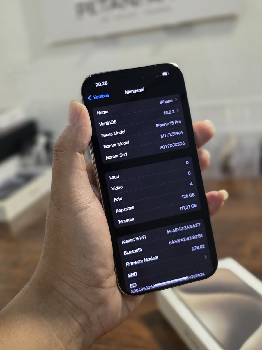 excelfangs's tweet image. WTS/Jual Iphone 15 Pro 128 GB Natural Titanium Ibox.
Rp13.3jt aja, sikat!😍
- Resmi Indonesia, Sinyal aman
- Baterai Health 90
- Fullset Original
⁠- Fisik 100% Mulus

TT, Tuker Tambah boleh banget!
COD Jakarta Sekitarnya Kirim2 Bisa
tg. want to sell wtb 11 12 13 Max