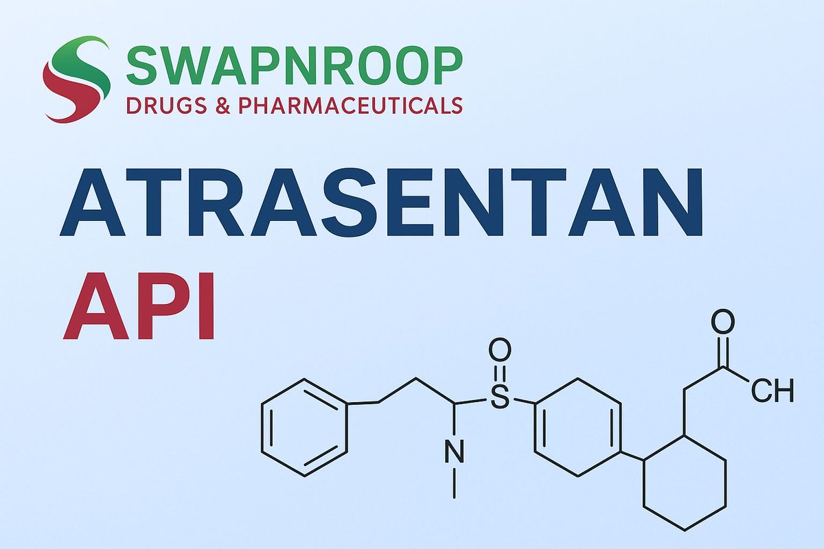 :

🌟 Atrasentan – A Promising Endothelin Receptor Antagonist for Kidney Health &amp; Beyond | Swapnroop Drugs &amp; Pharmaceuticals 🌟

At Swapnroop Drugs &amp; Pharmaceuticals, we continue to expand our advanced API portfolio with high-quality, research-grade Atrasentan — a selective