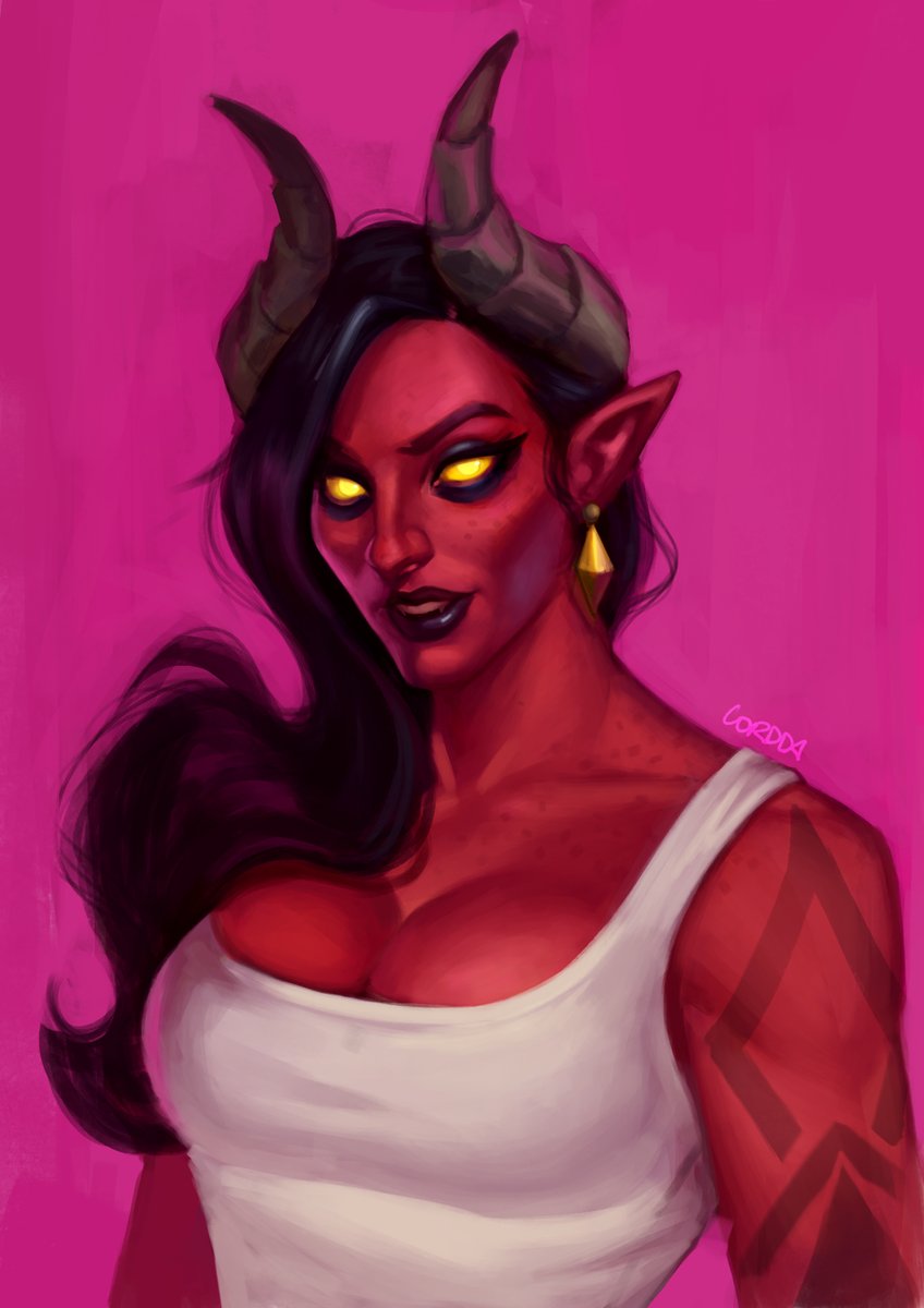 I recently played Dispatch and was very inspired to create some Malevola art (best character). I also based it on <a href="/Missbricosplay/">Bri 💋</a> 's cosplay. I hope you like it!

#dispatch #malevola #musclemodel #dispatchadhoc #portrait #cartoon #pinupgirl #art