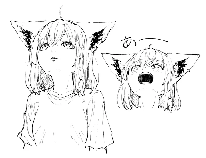 むず。技巧派には程遠いので基本的に自分の作品ではこういう構図は避ける。かわいく描くのが圧倒的にむずい。極端な角度でかわいさ崩さずに描ける人は本物よ 