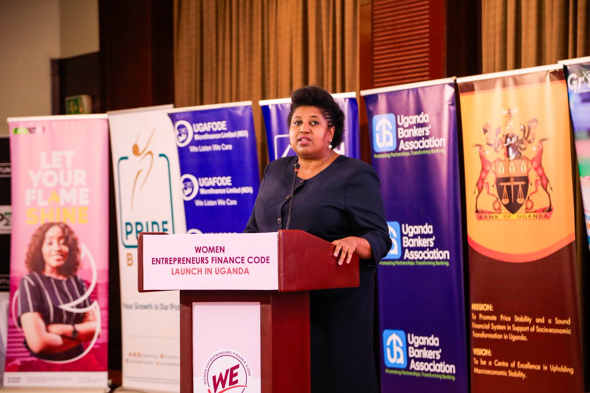 PSF_Uganda's tweet image. Kagingo noted that while women remain highly entrepreneurial, they’re still underserved — making this Code a timely and transformative tool for Uganda’s financial ecosystem.