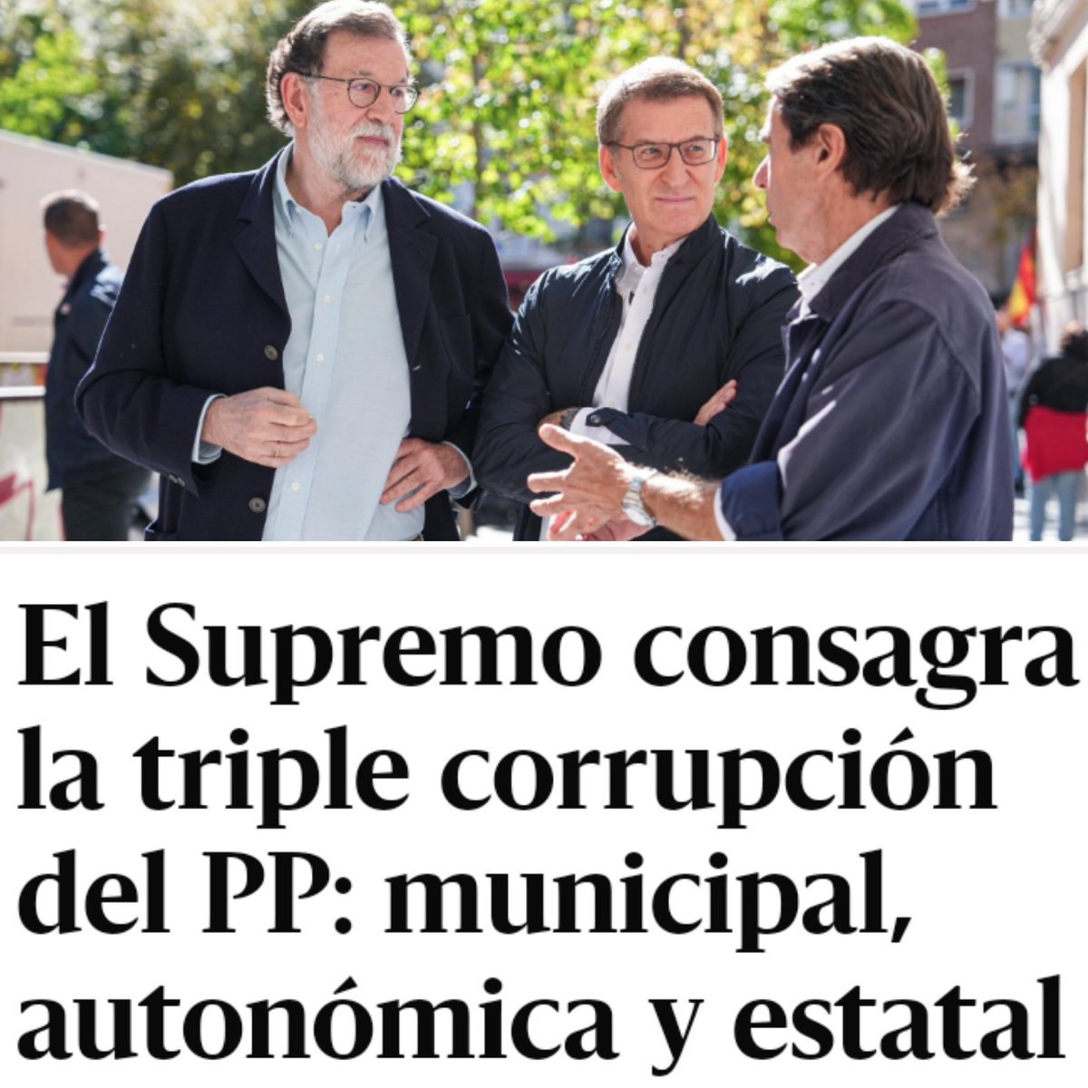 <a href="/oscar_puente_/">Óscar Puente</a> Los que solo quieren acceder al poder para saquear las Arcas Públicas en beneficio propio y de las élites.  Los que subvencionan a esa Prensa igual de corruPPta para que tape sus miserias, mientras acusan al prójimo. 
Mafia o Democracia,  dicen.