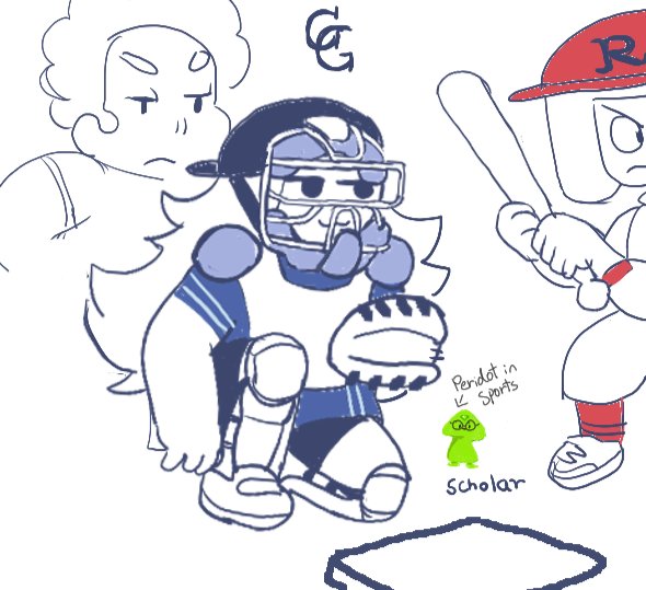 i love it when Amethyst being a catcher. i've been thinking about this for months since i read a baseball AU funfic on AO3.