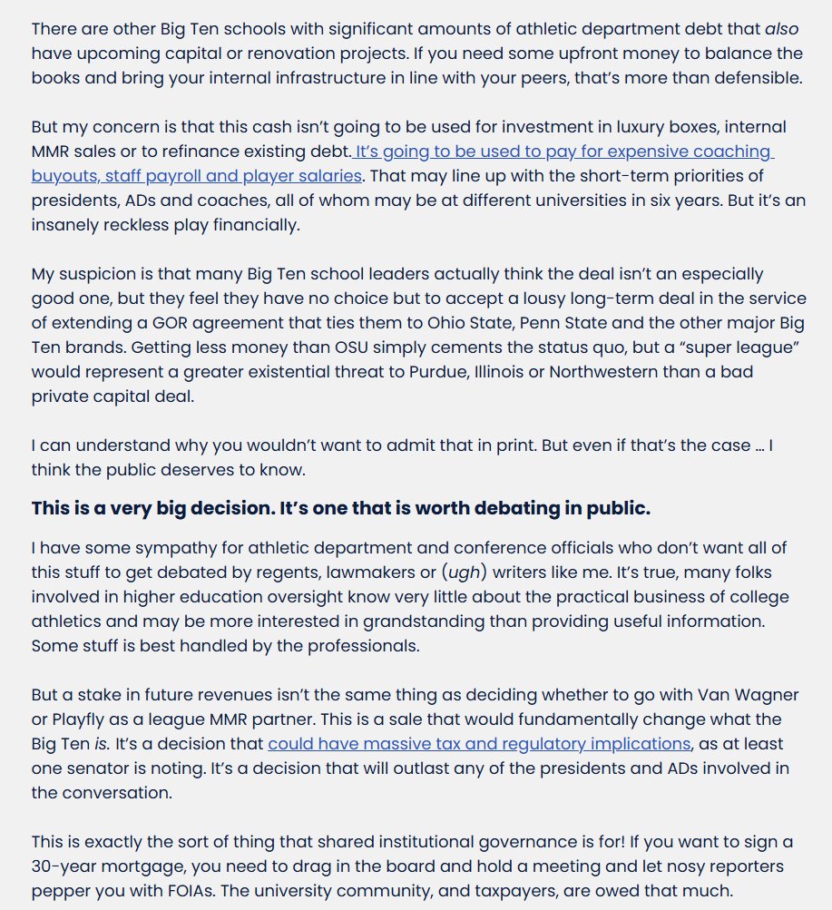 that reminds me

what the $@(!#&amp;! is the Big Ten doing

my column:

extrapointsmb.com/p/what-the-is-…
