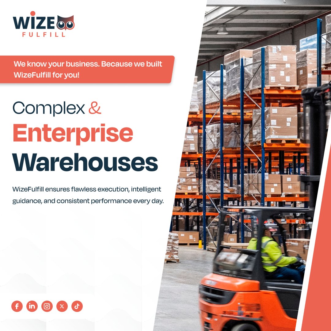 Wize_Fulfill's tweet image. Large operations with demanding workflows require precision. 
@Wize_Fulfill  powers flawless execution and consistent performance for enterprise warehouses. 
#WarehouseManagement #Logistics #EnterpriseSolutions #SupplyChain