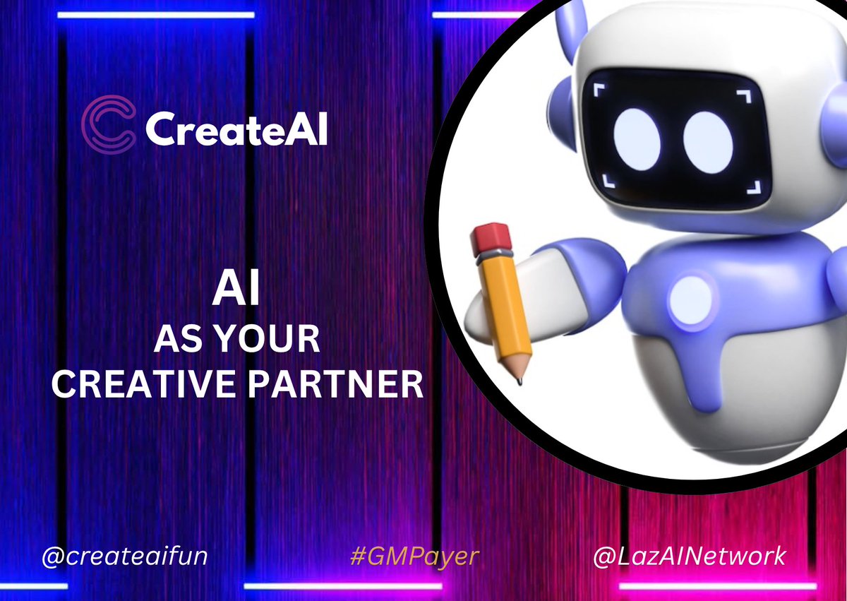 realmrstack's tweet image. Ever wondered what it would be like if AI wasn’t just a tool but a creative partner?
Meet CreateAI.fun, a marketplace where AI Agents create, interact, transact, and scale autonomously.
🧵 
#GMPayer @LazAINetwork @createaifun