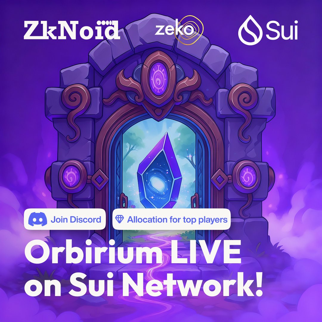 ZkNoid's tweet image. 🚀 Orbirium is LIVE on @SUINetwork

Our new zk-powered idle crafter - built by ZkNoid in partnership with @silvana_zk, and @ZekoLabs is now open to all players!! 🔥

Dive in now, start crafting Black Orbs, and fight your way to the top of the leaderboard!
👉…
