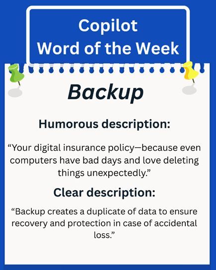 tapcastltd's tweet image. Never lose data again: this week&apos;s word is Backup! #DataDefense #DataProtection #WOTW