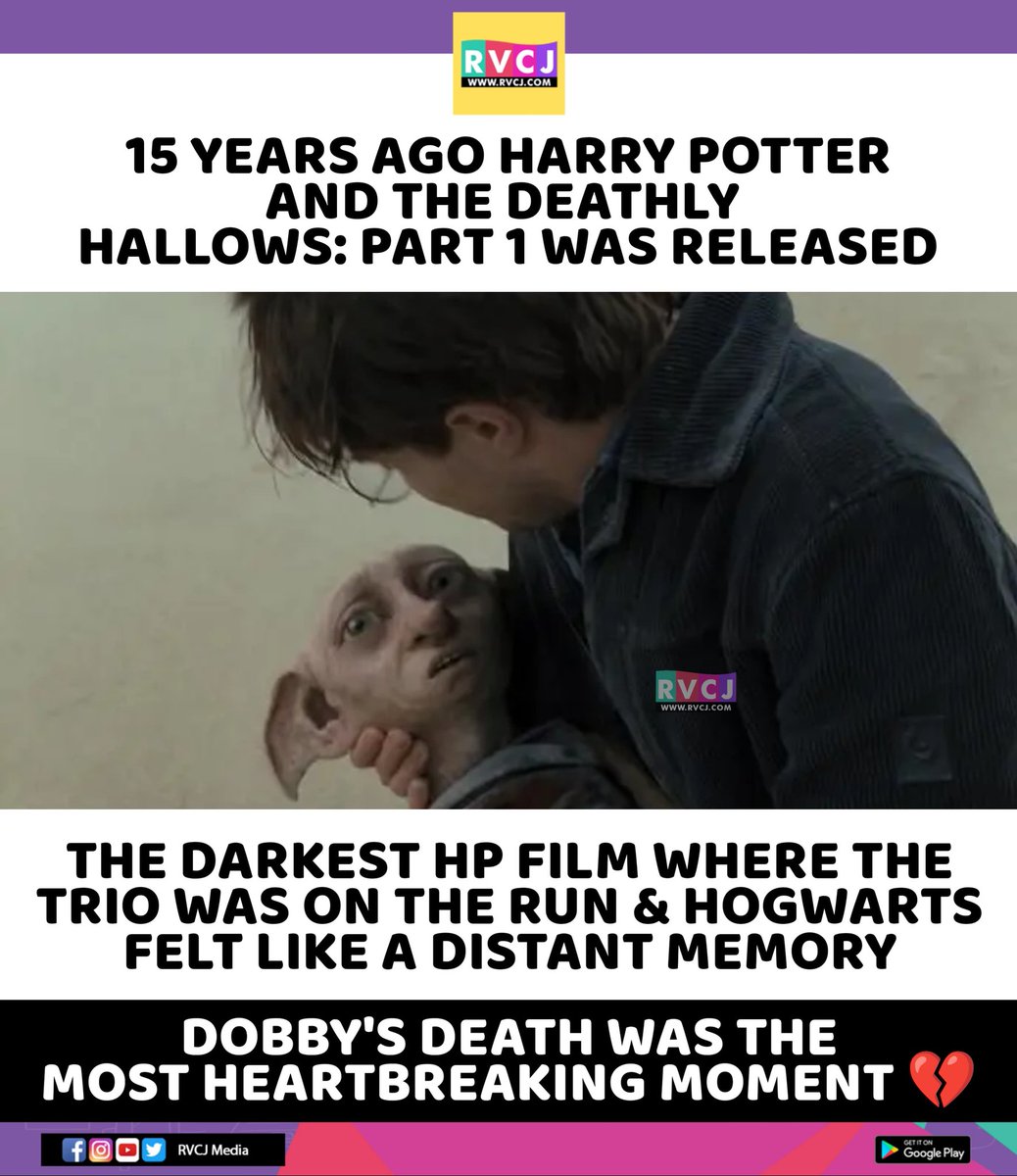 rvcjmovies's tweet image. 15 Years of Harry Potter and The Deathly Hallows: Part 1

#harrypotter #harrypotterandthedeathlyhallows #dobby