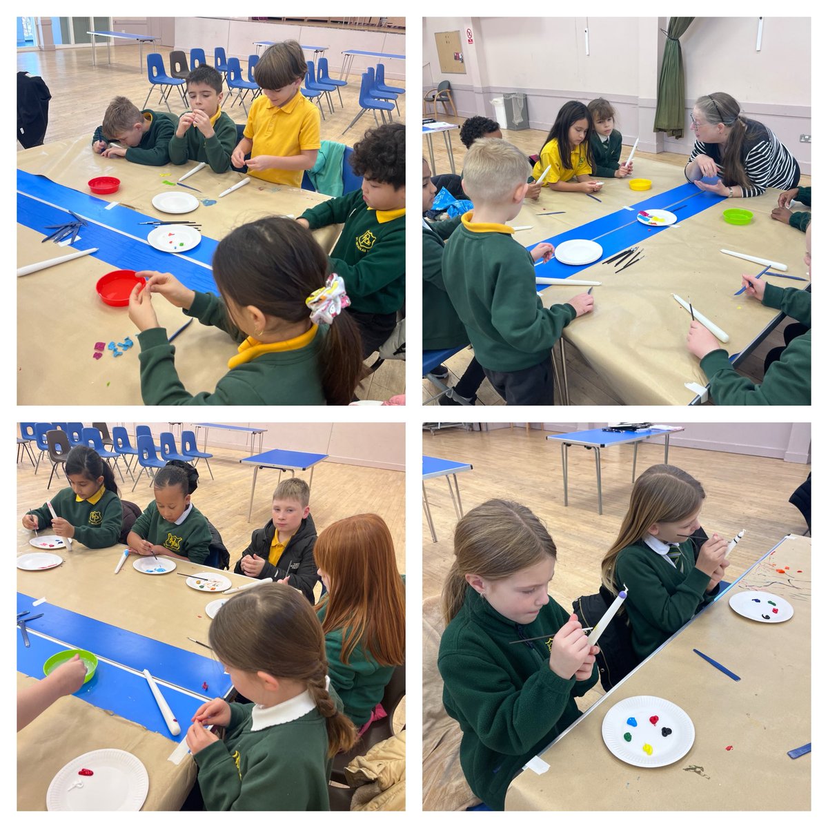 wlstnicholasps1's tweet image. Primary 4 enjoyed candle decorating over at the Strathbrock led by Phoebe from @AlmondValleyHC and then they completed a scavenger hunt learning all about the history of candles in Broxburn. #p4stnics #partnershipstnics