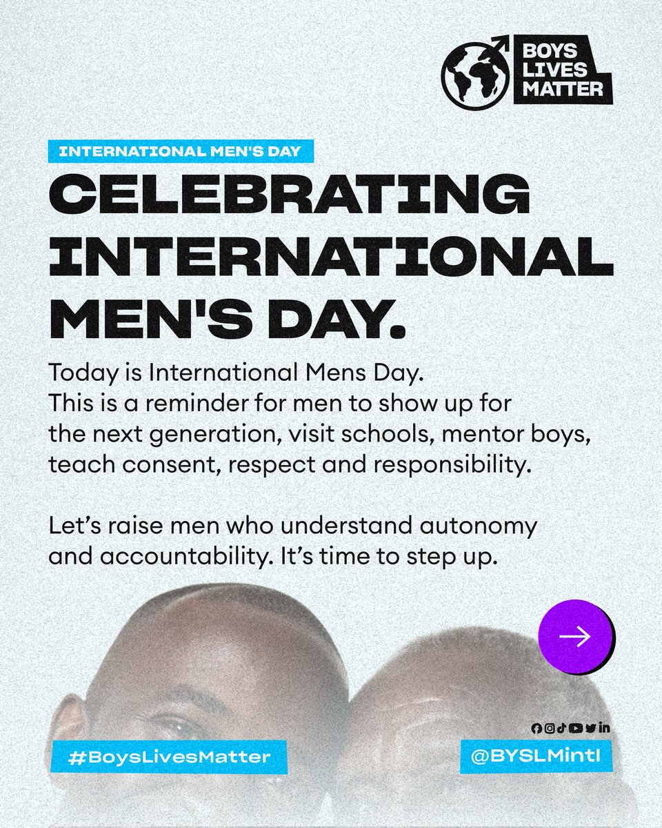 KobbyKyei_'s tweet image. Today is International Mens Day. This is a reminder for men to show up for the next generation, visit schools, mentor boys, teach consent, respect and responsibility. 

Let&apos;s raise men who understand autonomy and accountability. It’s time to step up.

 #InternationalMensDay