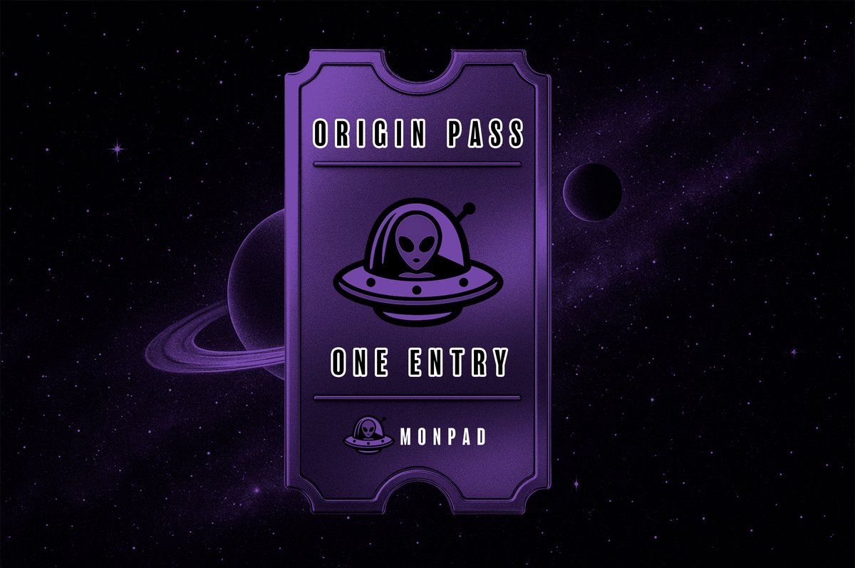 👽 GIVEAWAY - 100 ORIGIN PASSES

What is an origin pass? It's YOUR ticket to the $MONPAD eco.

With a pass you'll get.

👽Free limited NFT airdrop
🚀 $Monpad Token Airdrop

FOLLOW, Like, RT, comment with your Monad / EVM Wallet.

*3% of total supply is set aside for airdrop.
*