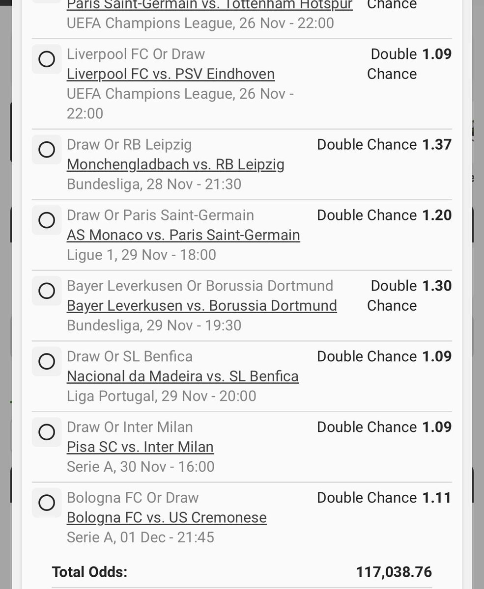 AmaraWhy's tweet image. UK 🇬🇧 / SA 🇿🇦 Soccer Multi ⚽🔥

BW224B2A54 (117,038.76 Odds 🚨🔥)

Jump in for a BOOOOM bafethu 💥💥
We EAT today 😤🔥

#SoccerSlip #BetwayCode #BookingCode #PuntersSA #BigOddsOnly #BoomTime