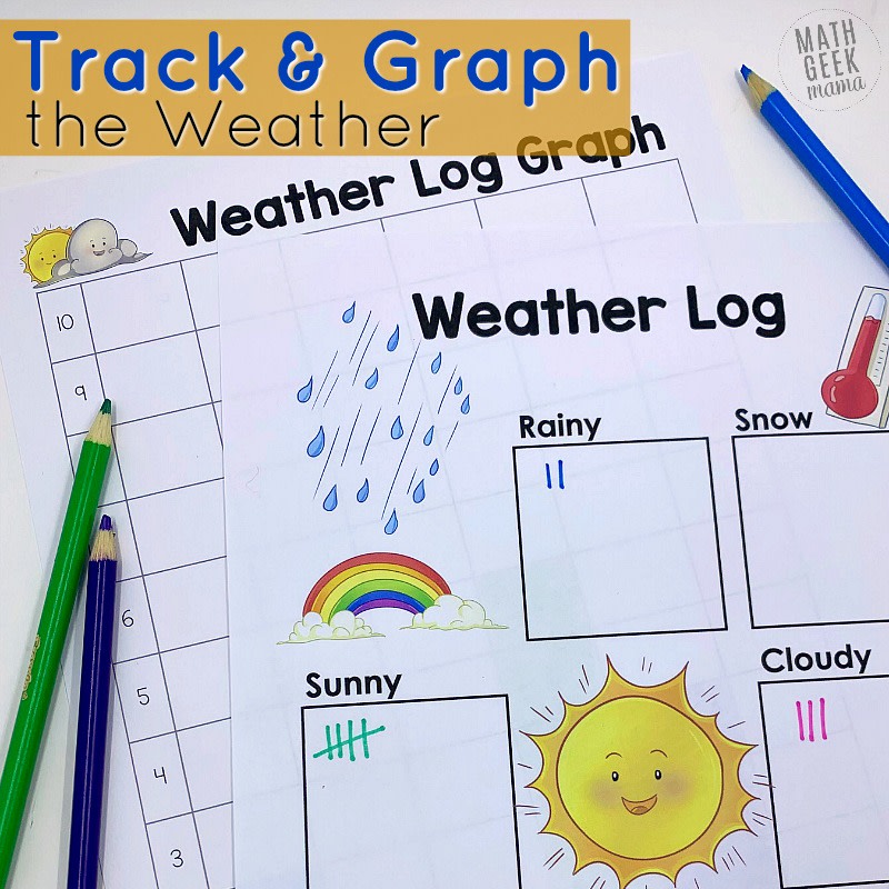 mathgeekmama's tweet image. &quot;Do you have a daily calendar time with your students? Or do you teach a unit on weather and different types of weather, seasons or clouds? This simple math activity is sure to fit right in and engage your kids in meaningful, real life math.&quot; bit.ly/3bWdiHw