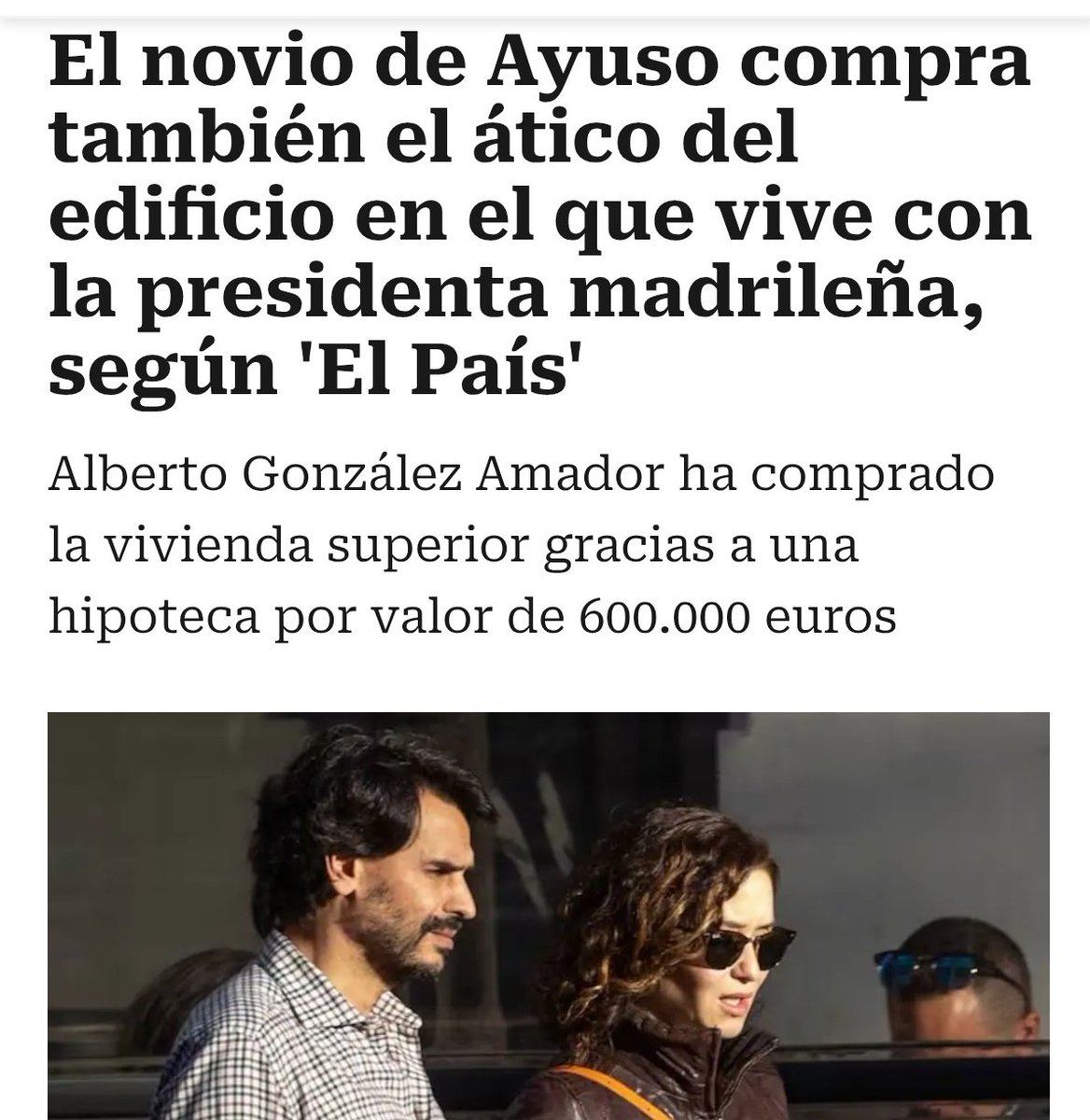 ¿Cuántos técnicos sanitarios pueden pagar ellos solos una hipoteca de 600.000 euros?

Este ático lo pagan los madrileños porque las comisiones se las paga Quirón, que se está forrando con los conciertos que tiene el Gobierno de Ayuso 👇