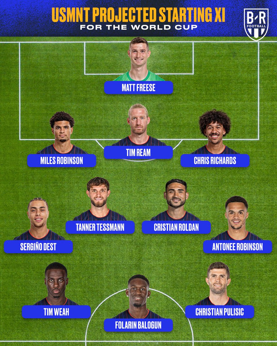 brfootball's tweet image. How might Poch&apos;s XI look for the USMNT&apos;s opening World Cup game? 

🔗 bit.ly/4phU2tl