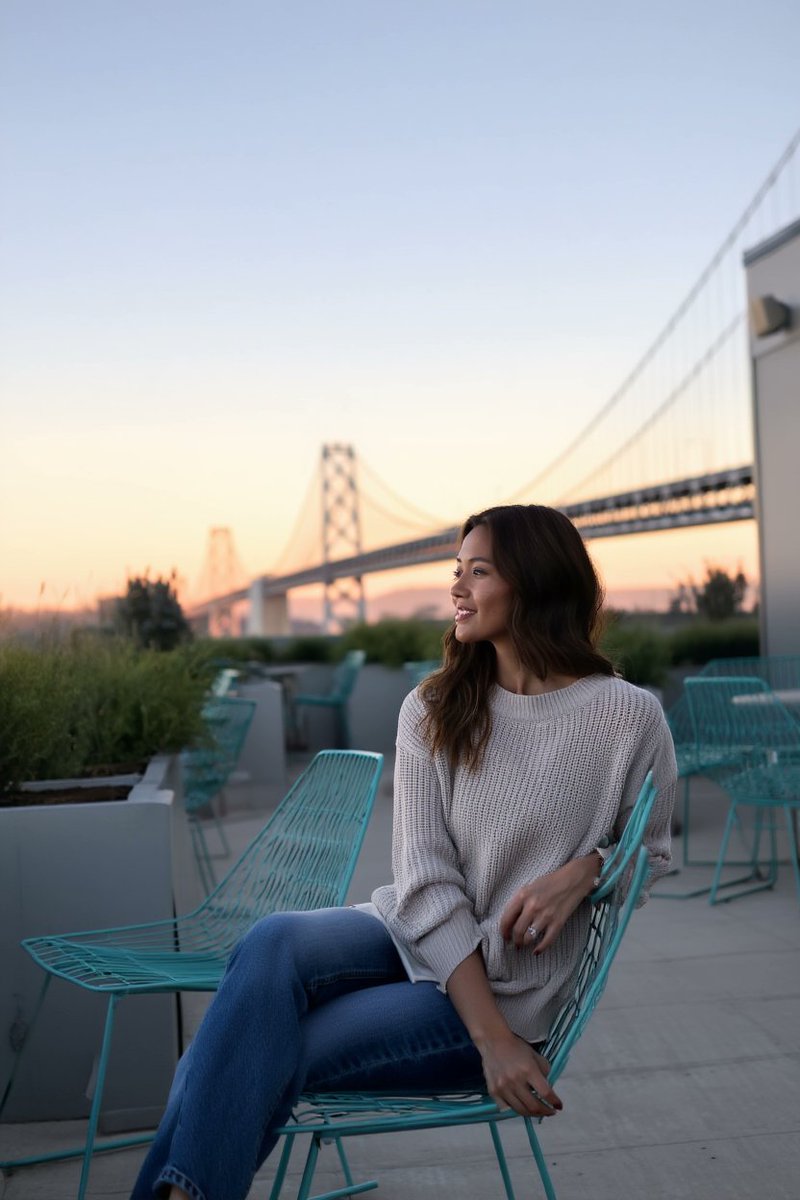 vibecodergirl's tweet photo. Hanging out on the roof deck! https://t.co/Fj4EwqFg2L