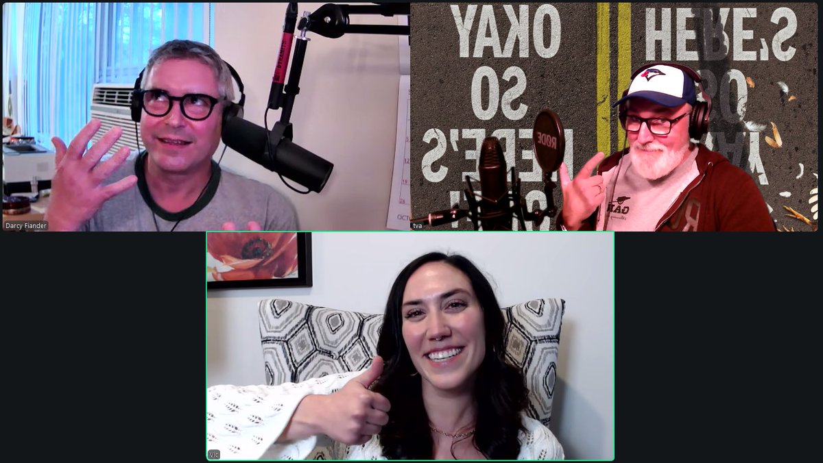 The latest free audio ep is up with <a href="/heyitstva/">Todd Van Allen</a> and Producer <a href="/dfiander/">Darcy Fiander</a> talking with joke book author Vic Belle about her new book "Mom's Dad Jokes"!

Give it a listen and give it a read!
oshopod.com/2025/11/19/epi…

#podcast #comedy #jokes