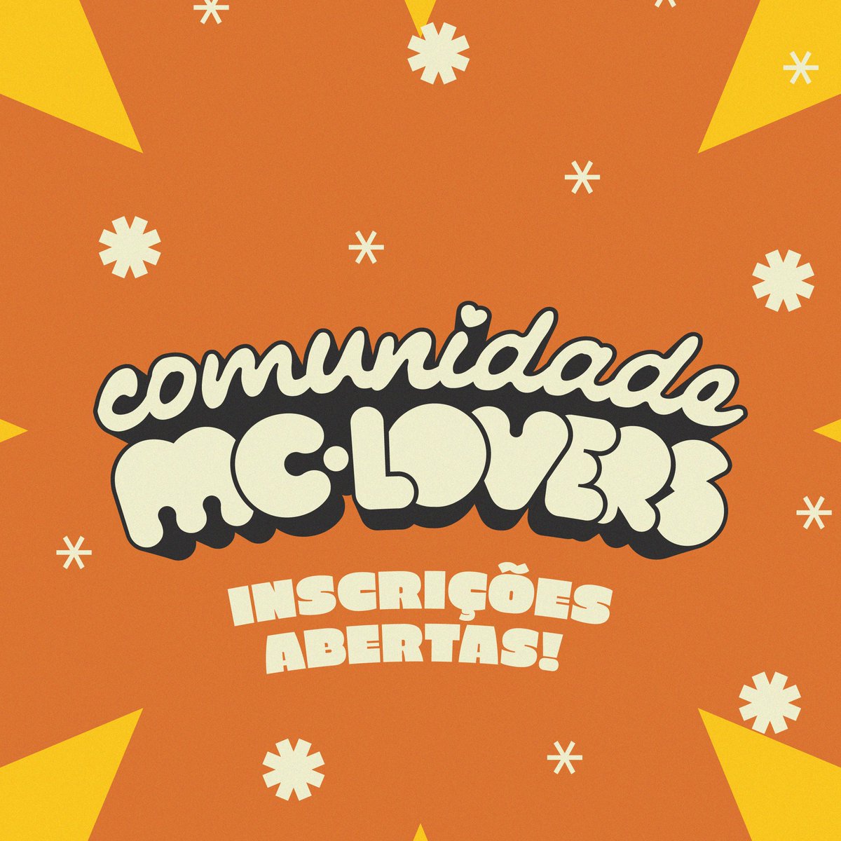 Atenção, MC.Lovers! 🚨✨
Abrimos nossa comunidade oficial pra quem quer colar com a gente nos bastidores, opinar na programação, trazer ideias, viver workshops, brindes, acesso a eventos parceiros e muito mais!  

Vem ser parte da Comunidade MC.Lovers:
bit.ly/inscricoes_mcl…
