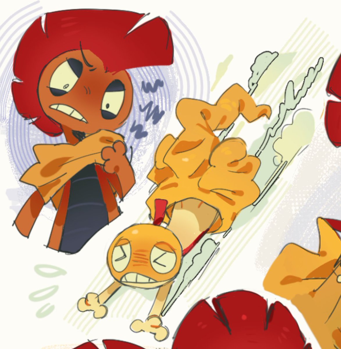 ribbonhorse's tweet image. Scraggy is my fav but drawing Scrafty is so fun 🥲 #pokemonfanart #pokemon