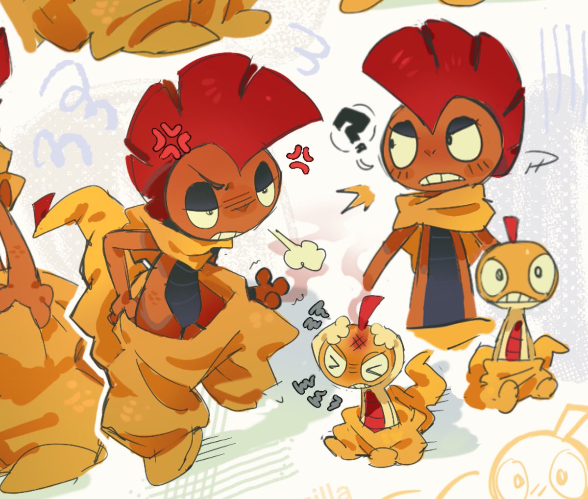 ribbonhorse's tweet image. Scraggy is my fav but drawing Scrafty is so fun 🥲 #pokemonfanart #pokemon