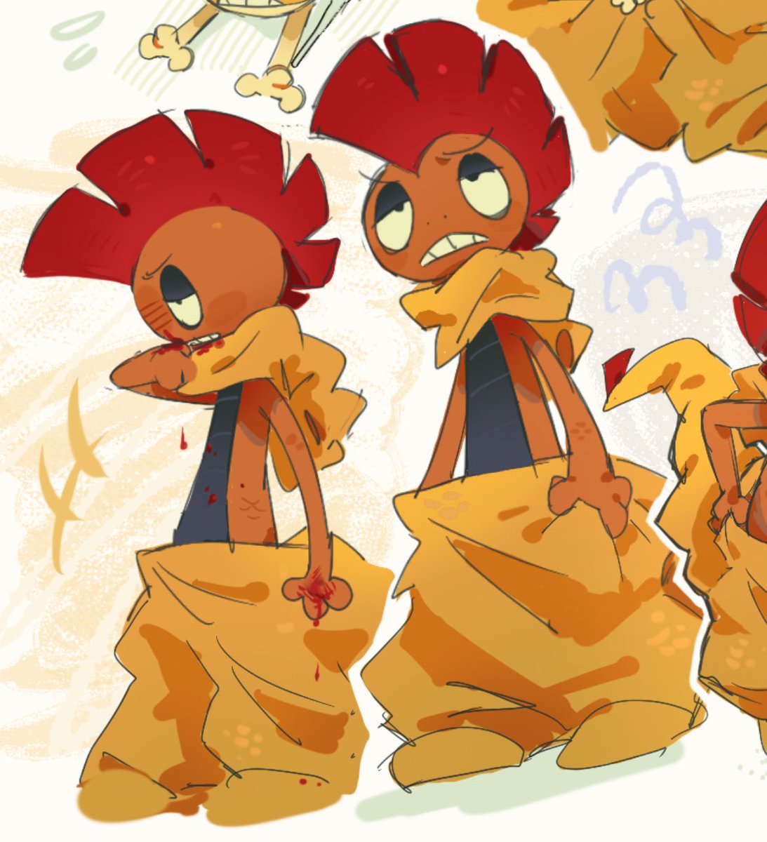 ribbonhorse's tweet image. Scraggy is my fav but drawing Scrafty is so fun 🥲 #pokemonfanart #pokemon