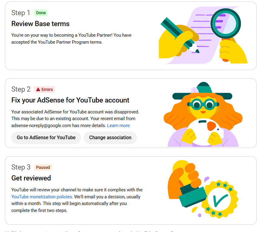 Spoelbak_'s tweet photo. @TeamYouTube i am stuck at step 2 of the adsense approval for 2 months now. Every time i reapply they say i need to fix some setting but they dont tell what i need to change. Can you please send me a DM?! https://t.co/dGPtVq746N