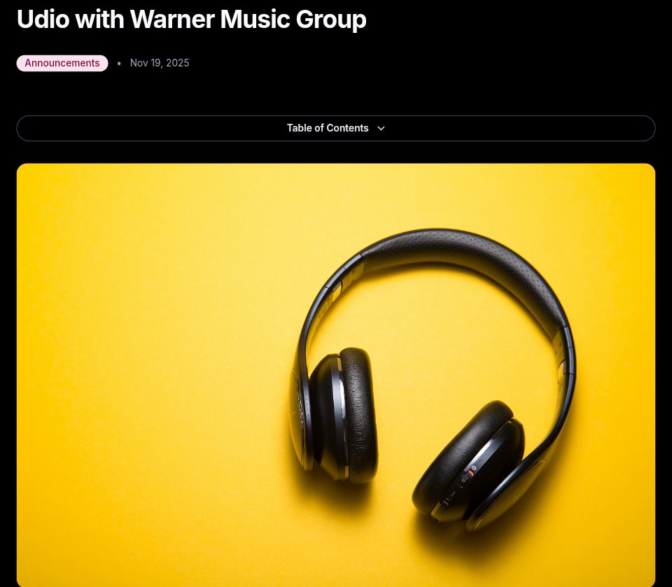 Udio WMG blog