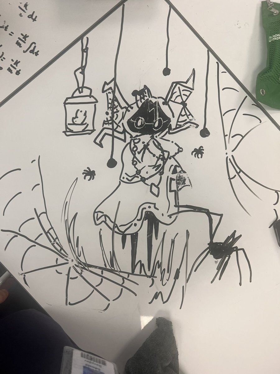 lil oc art i drew on my desk heehee