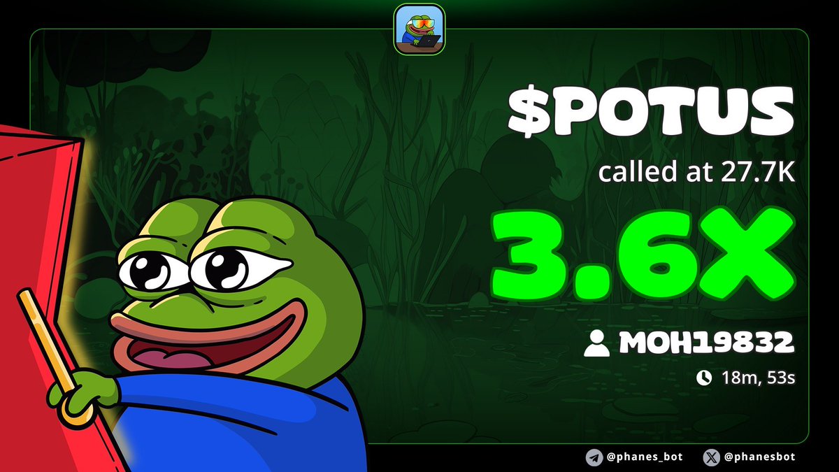 🐸 $POTUS hit 3.6x
Called early at 27.7K — another solid play secured. 💼🔥
Precision entries. Consistent gains.
Moh19832 doing what he does best. 📈
AaRkm95bGxC8qZPoJ1enJrvXBwhQj8YzQpw8SAnnpump
VIP Access:
👉 t.me/moh19832
Limited spots available