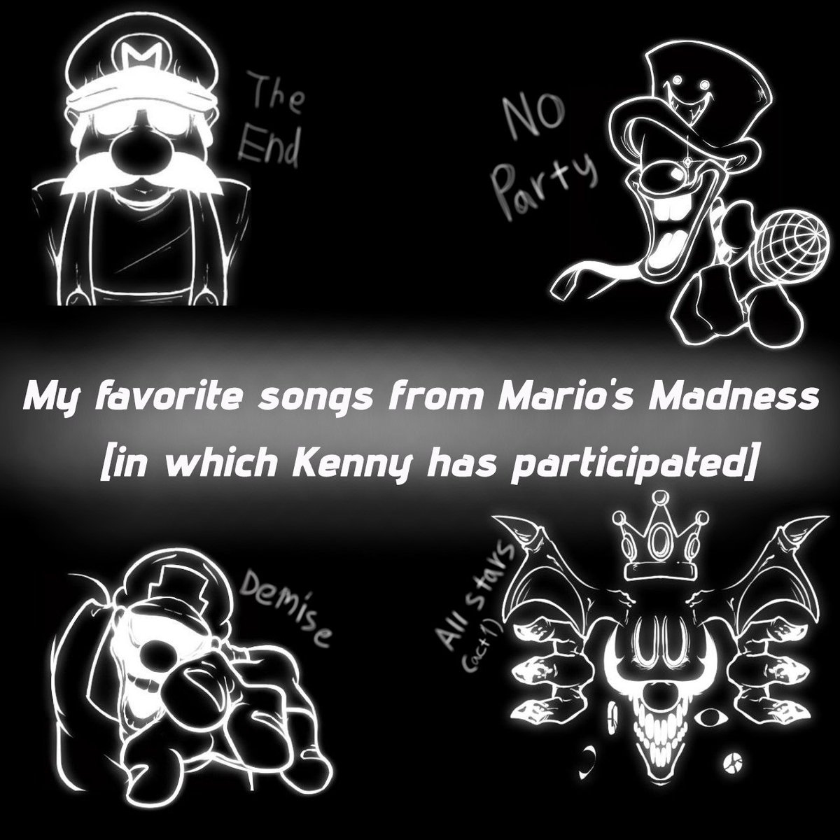 JennyS58586's tweet image. My favorite songs in which @imk3nny_UwU had participated in Mario&apos;s Madness 
And well, I also made my own versions of my own characters, and I hope he&apos;s not mad at me 🥺
#mariomadness #OBJAmadness