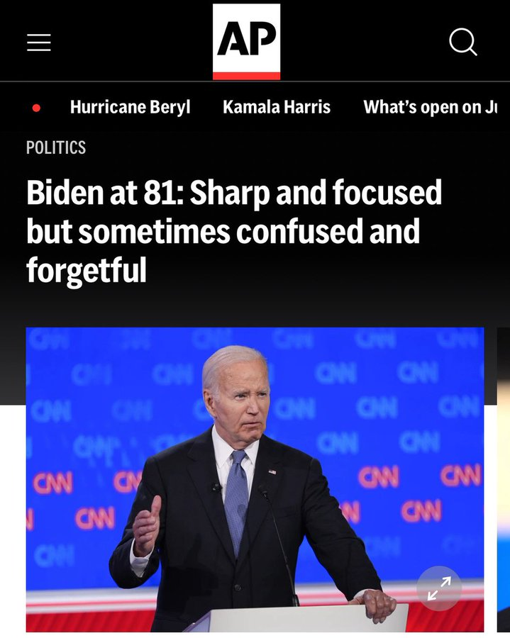 Never forget the MSM was in on the lie the entire time.
"Sharp and focused but sometimes confused and forgetful."
And the left bought this garbage, but they call us brainwashed.